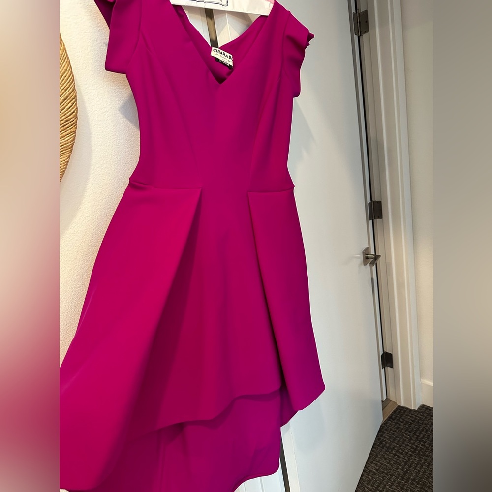 Chiara Boni La Petite Robe Lione Hi Lo Ruffle Dress in Cyclamen (Pink) S… - Picture 4 of 6